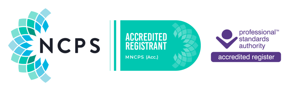 Logo for National Counselling Society (MNCS) Accredited Registrant
